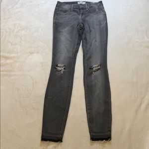 Jessica’s  light wash grey distressed jeans